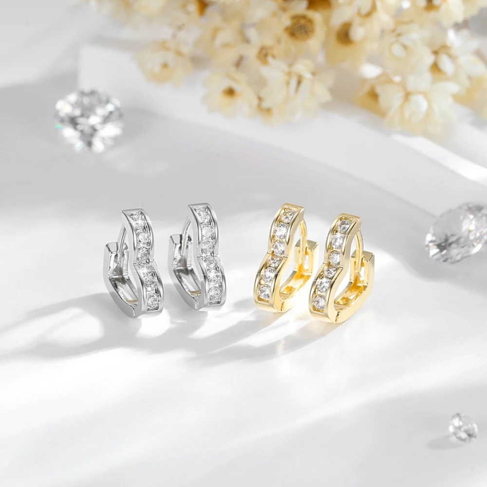 Sophisticated Silver and Gold Double Hoop Earrings